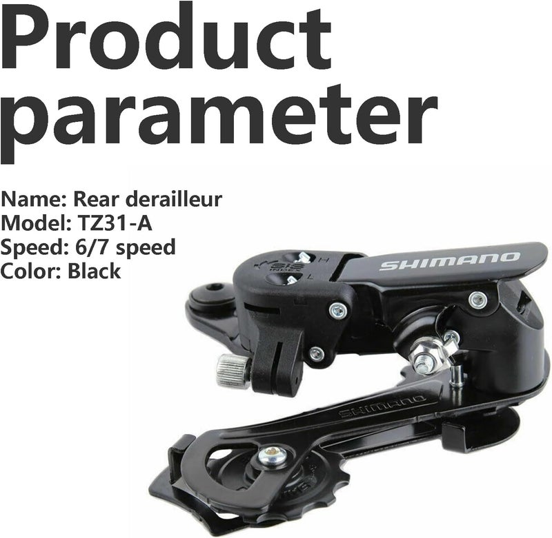 Relwears Rear Derailleur RD-TZ31A 6/7 Speed Direct/Hanger Mount Derailleur for Mountain Tricycle Commuter Cruiser Bike - Image 4